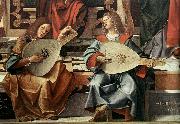MONTAGNA, Bartolomeo Madonna and Child Enthroned with Saints (detail) s oil painting