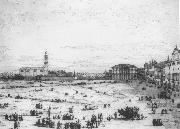 Canaletto Padua: The Prato della Valle with Santa Giustinia and the Church of Misericordia (sheet 2) cfsd USA oil painting reproduction