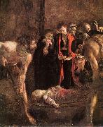 Burial of St Lucy (detail) fg