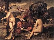 Giorgione Pastoral Concert (Fete champetre) USA oil painting reproduction