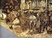 PISANELLO Saint George and the Princess of Trebizond (detail) sg oil painting