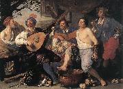 ROMBOUTS, Theodor Allegory of the Five Senses USA oil painting reproduction