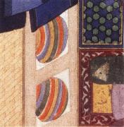 Bihzad Details from Caliph al Ma mun in his bath oil painting