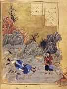 Bihzad The suicide of the artist Farhad,forbidden union with the lovely Shirin oil painting picture wholesale