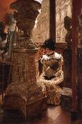J.J.Tissot The Aesthetics at the Louvre oil painting