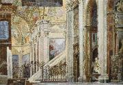 puccini a stage set for act i of puccini s tosca oil painting