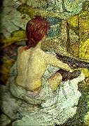 toulouse-lautrec sittande akt oil painting
