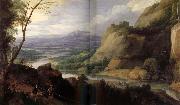 Foucquieres,Jacques Paysage montagneux aux piqueux oil painting
